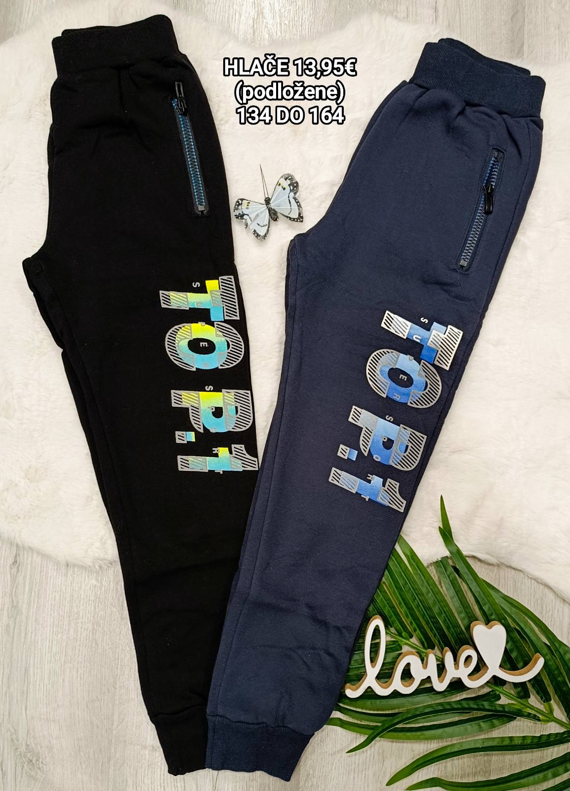 Fantovske hlače (podložene), 134-164