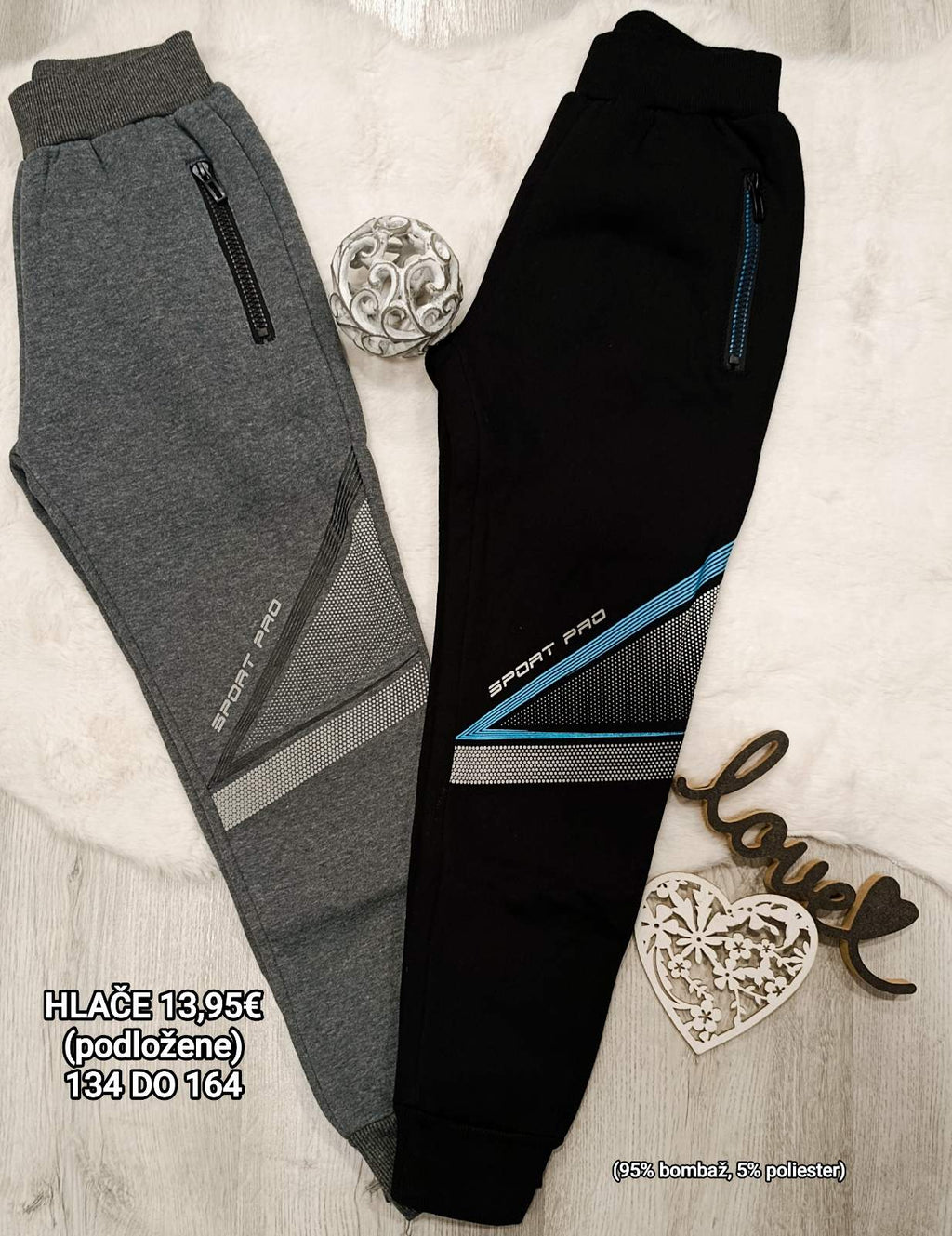 Fantovske hlače (podložene), 134-164