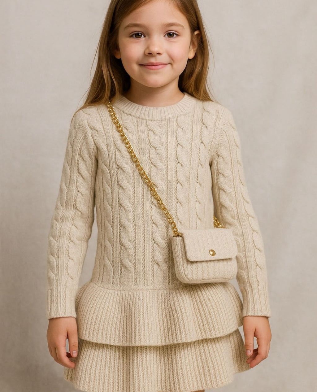 Oblekica z volančki s torbico