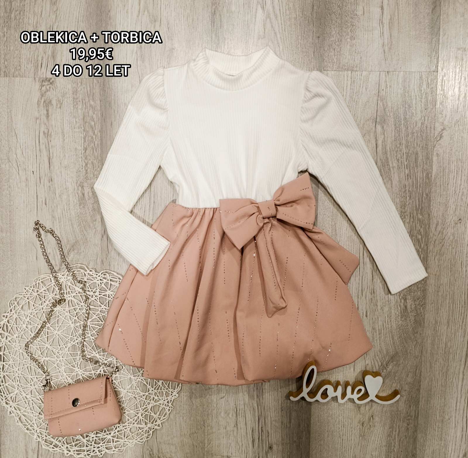 Oblekica s torbico 4-12 let