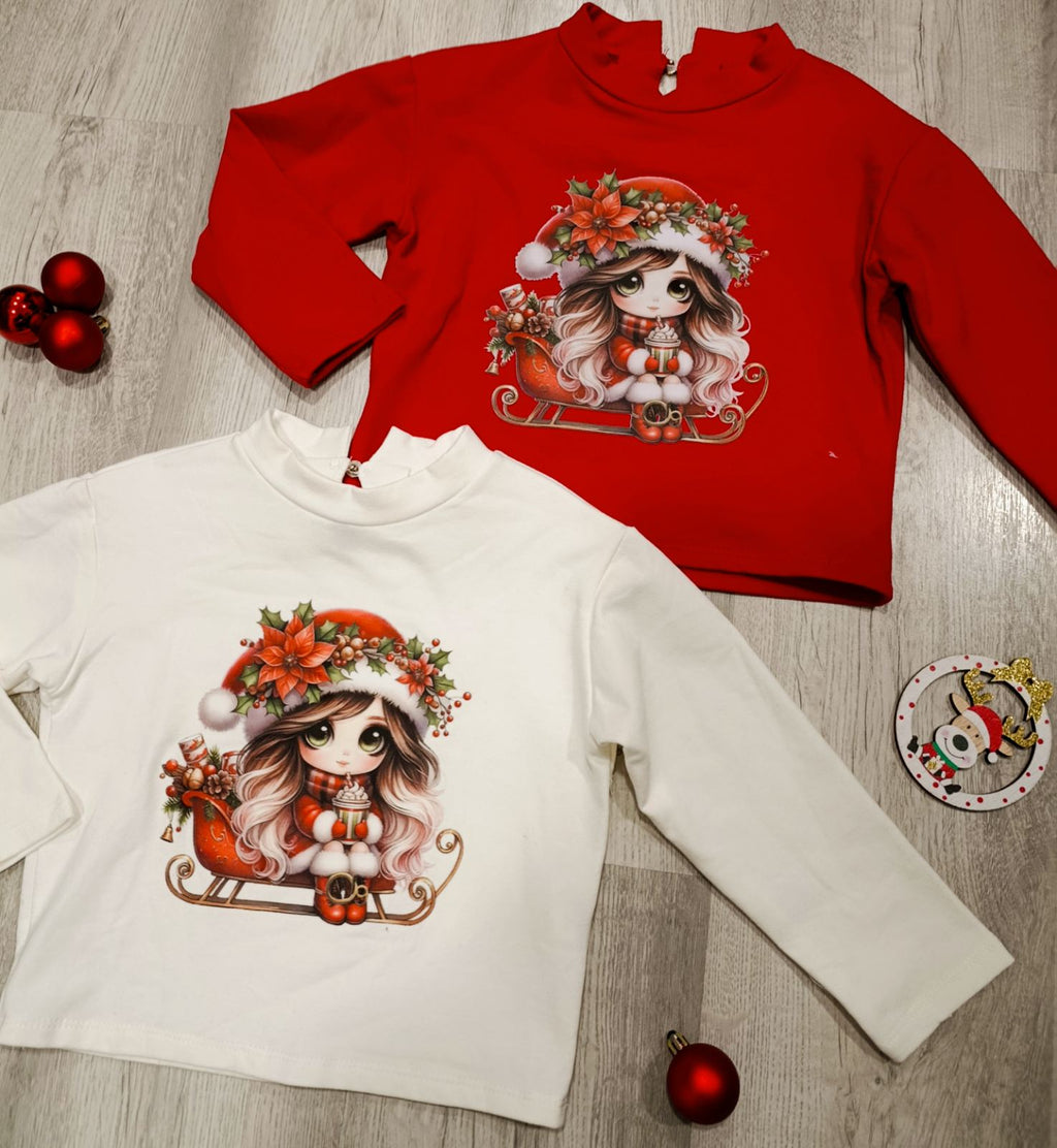 Dekliška božična majica 4-14 let
