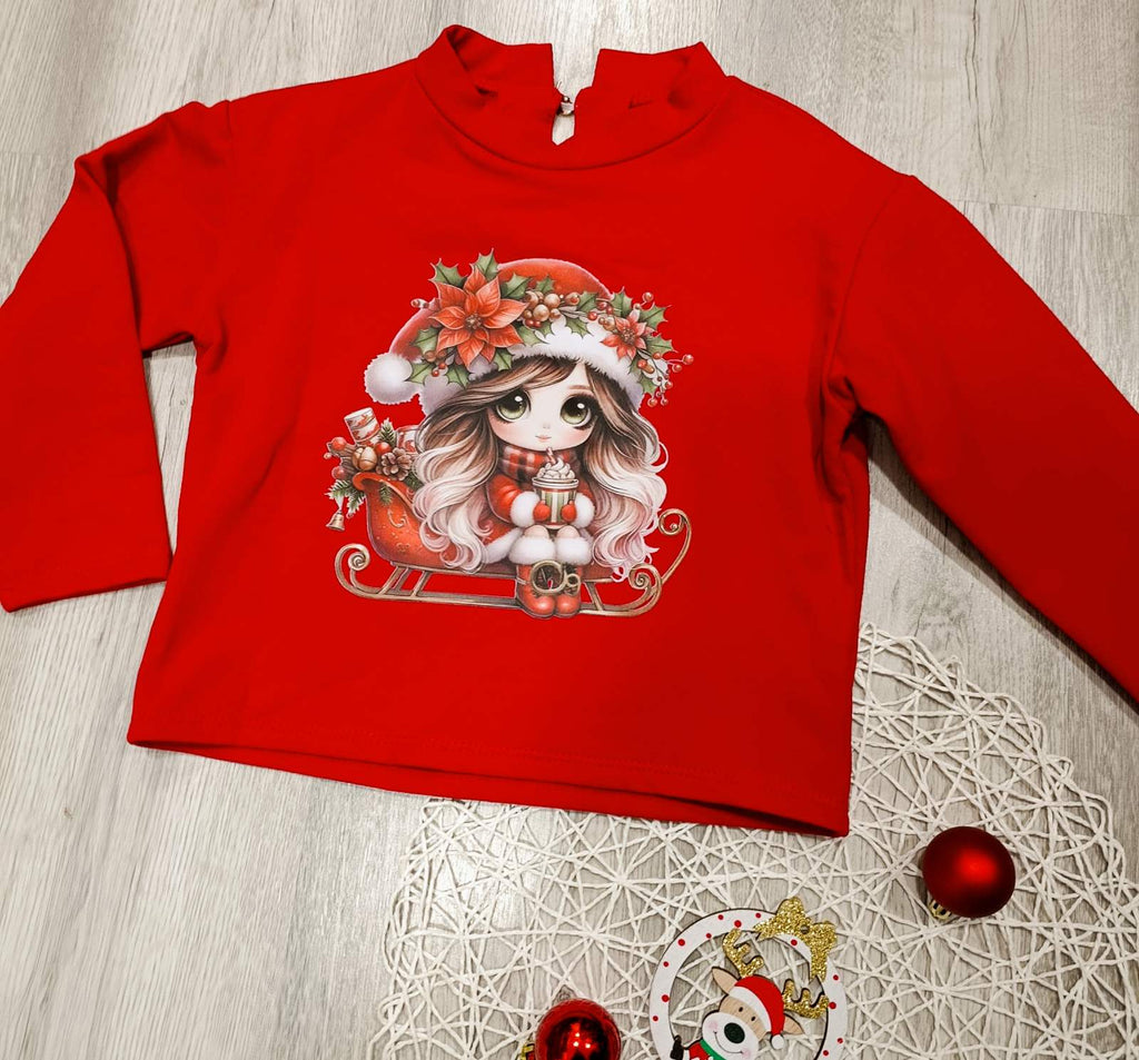 Dekliška božična majica 4-14 let