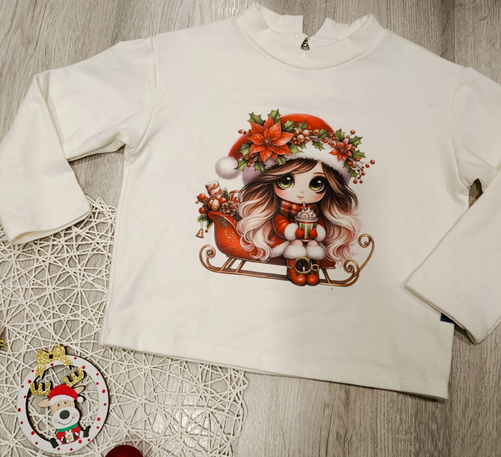 Dekliška božična majica 4-14 let