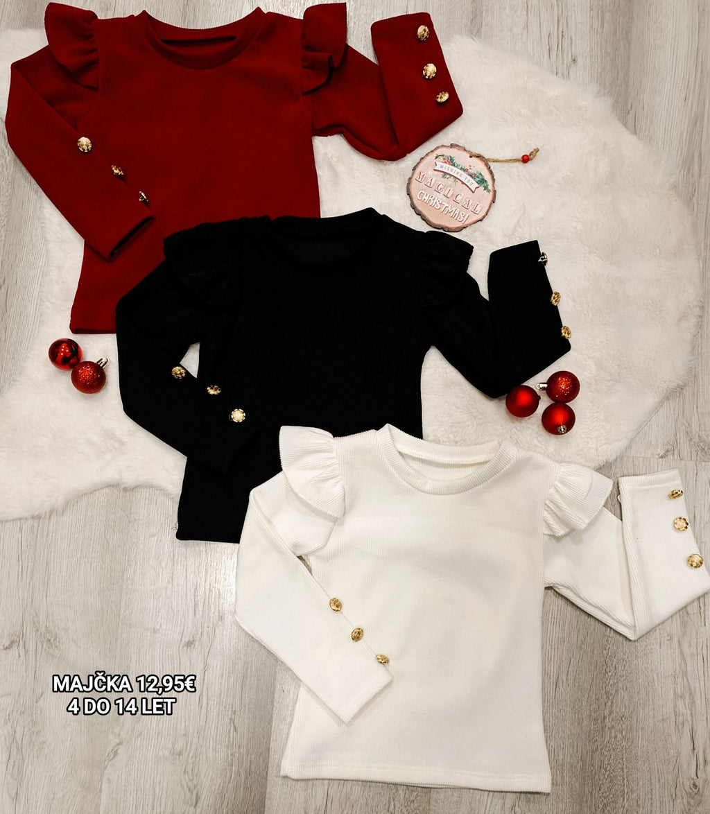 Dekliška majčka-gumbi (4-14let)