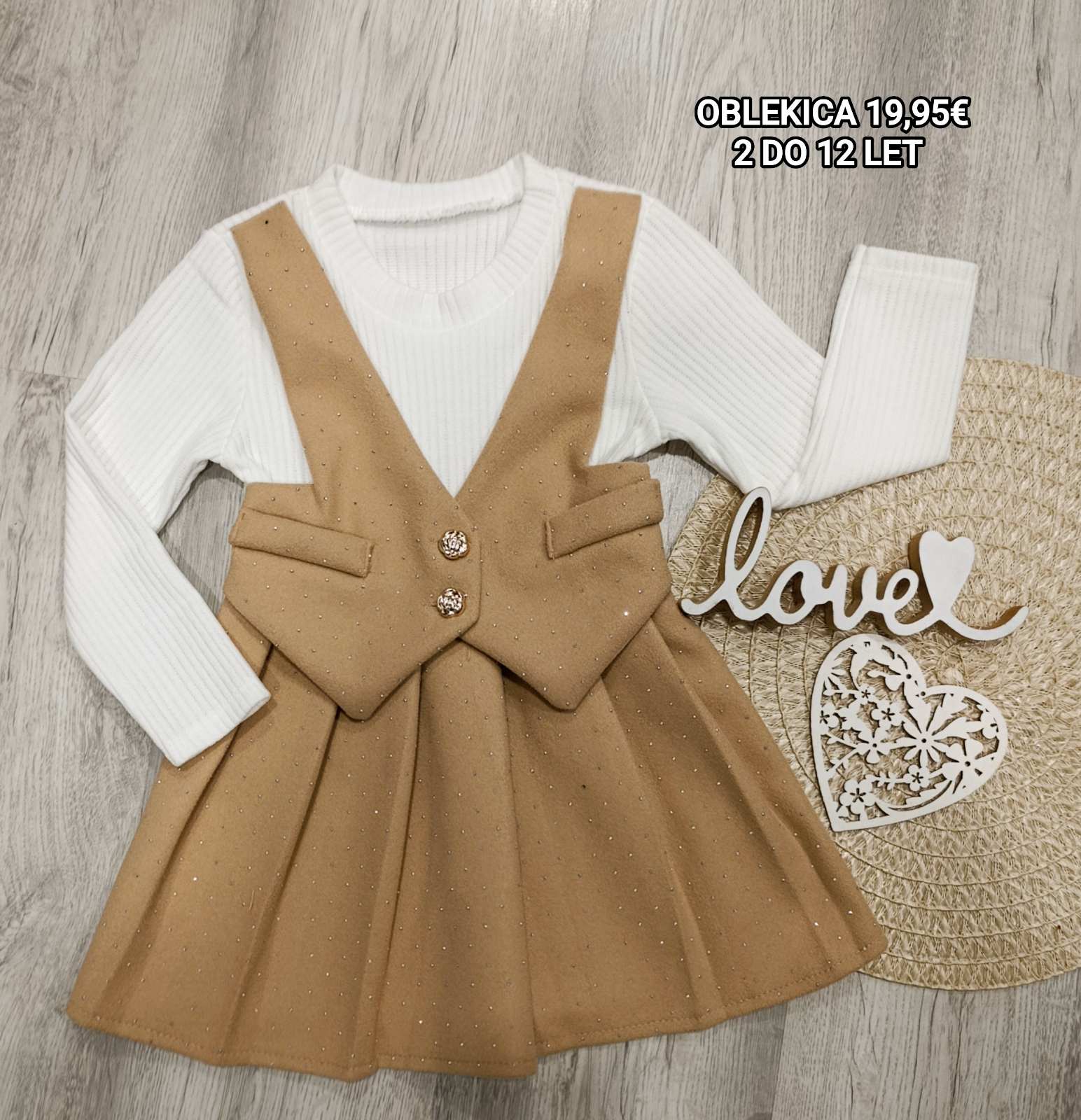 Oblekica -videz brezrokavnik-(2-12let)