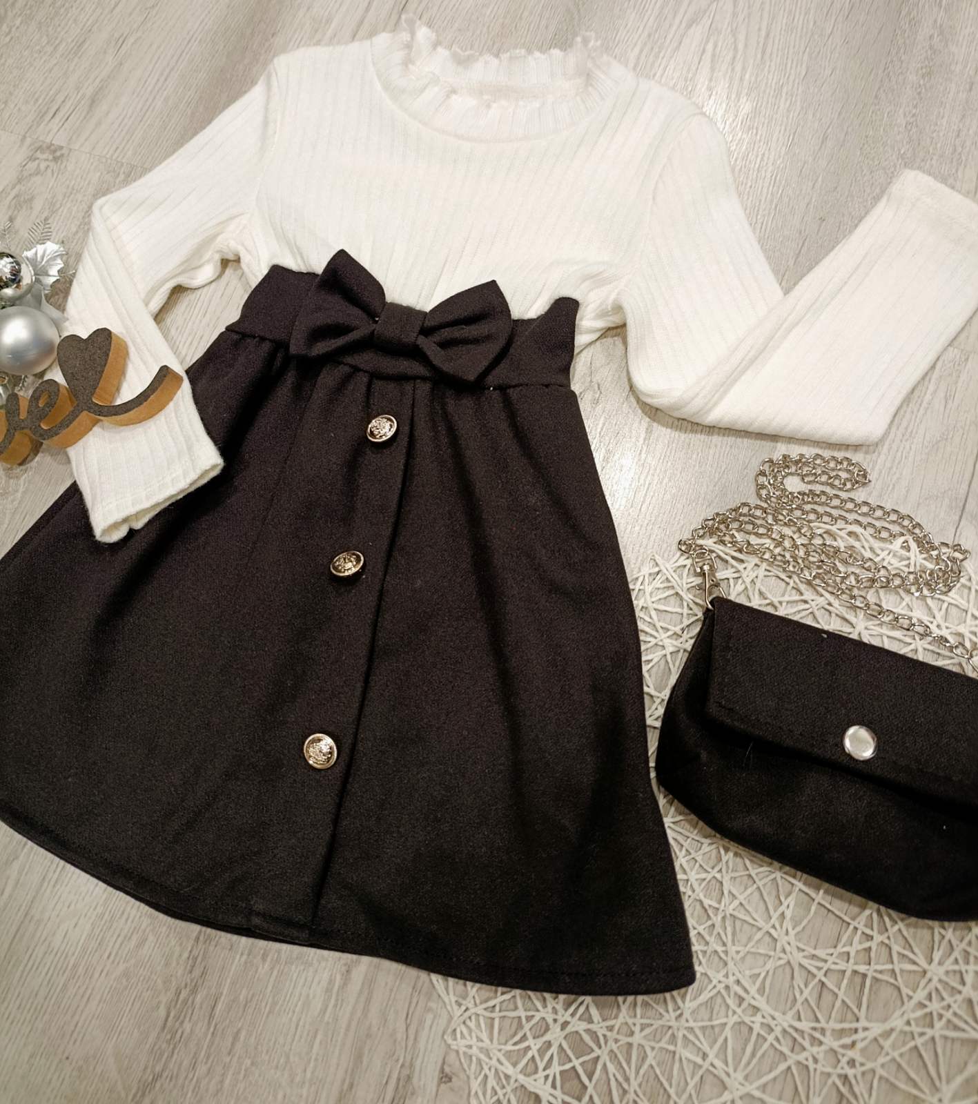 Oblekica+torbica-črna (2-12 let)
