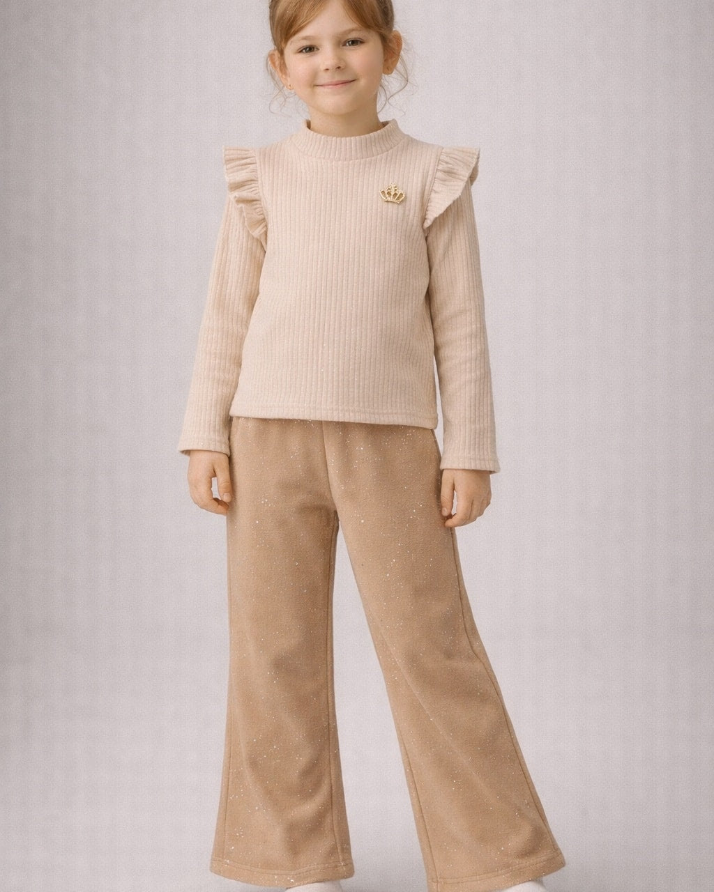 2 delni komplet+torbica-bež (4-14let)