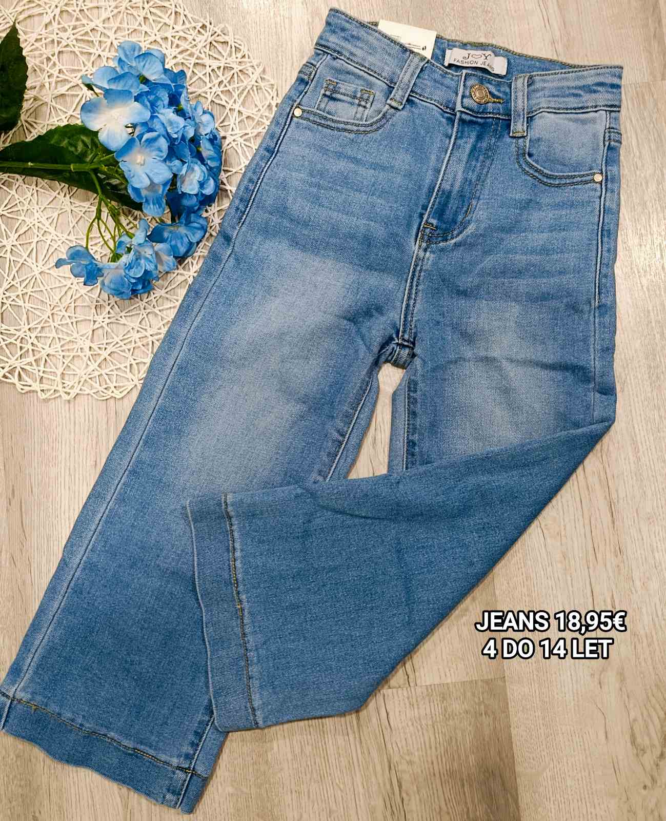 Jeans-dekliške široke (4-14 let)