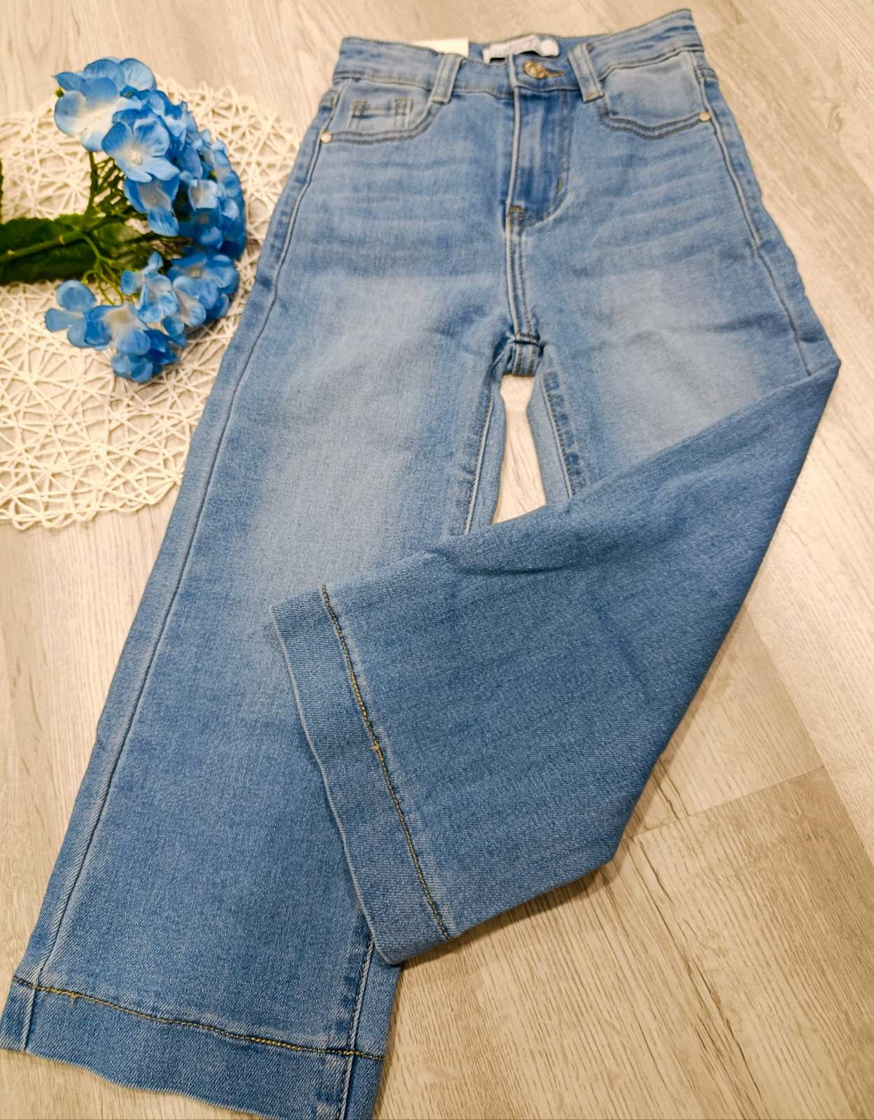 Jeans-dekliške široke (4-14 let)