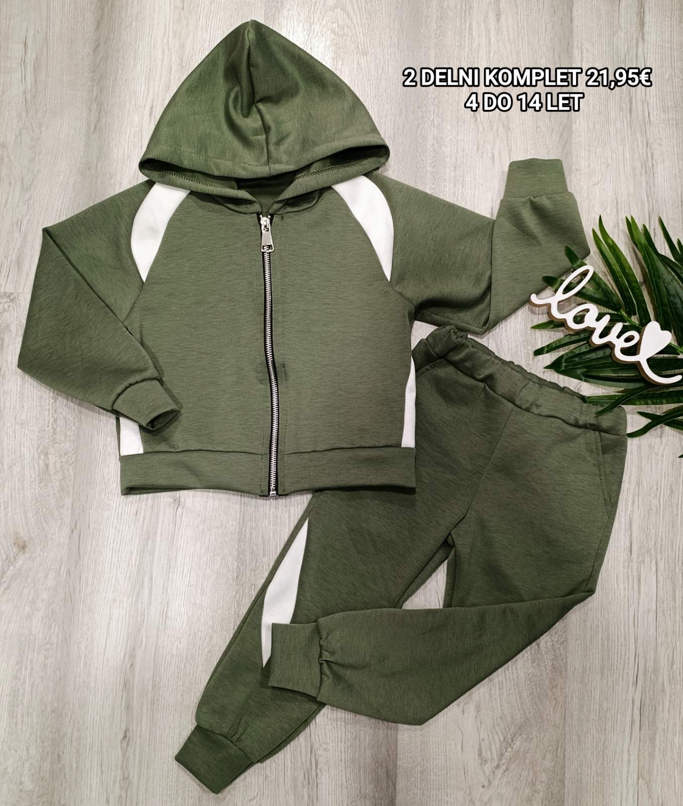 Fantovski komplet-zelen (nepodložen 4-14 let)