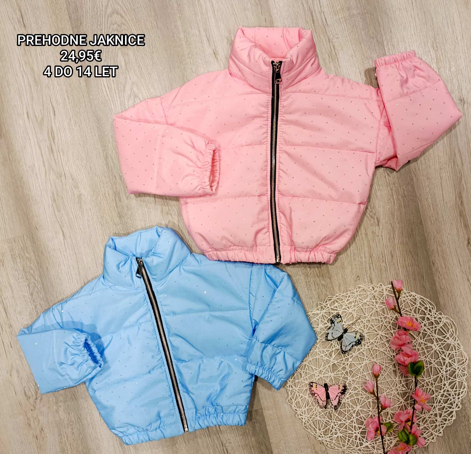 Prehodna jaknica z bleščicami (4 do 14 let)