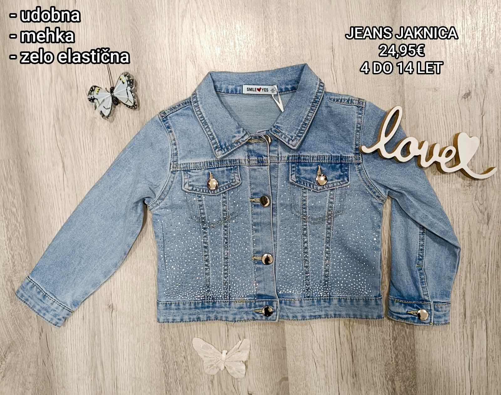 Jeans jaknica (4 do 12 let)
