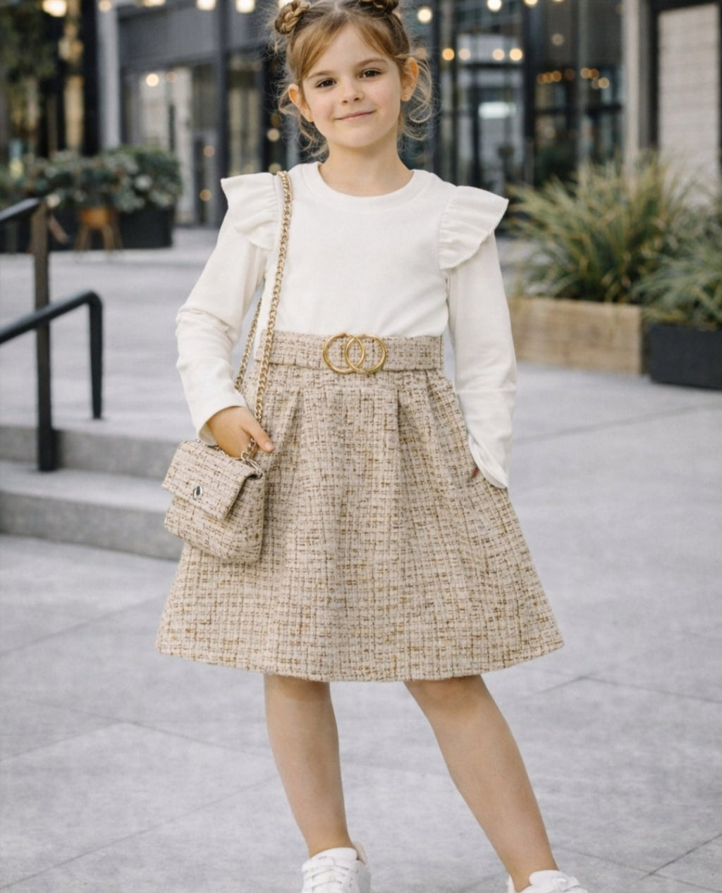 Oblekica s torbico-bež ( 2 do 12 let)