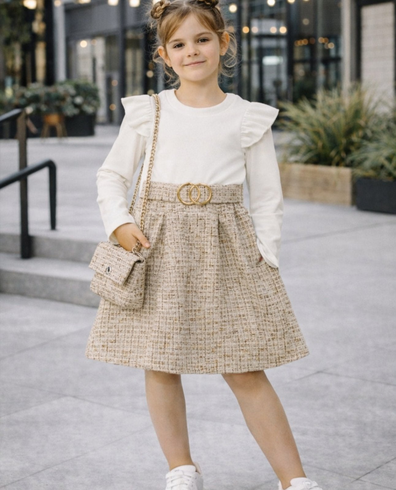 Oblekica s torbico-bež ( 2 do 12 let)