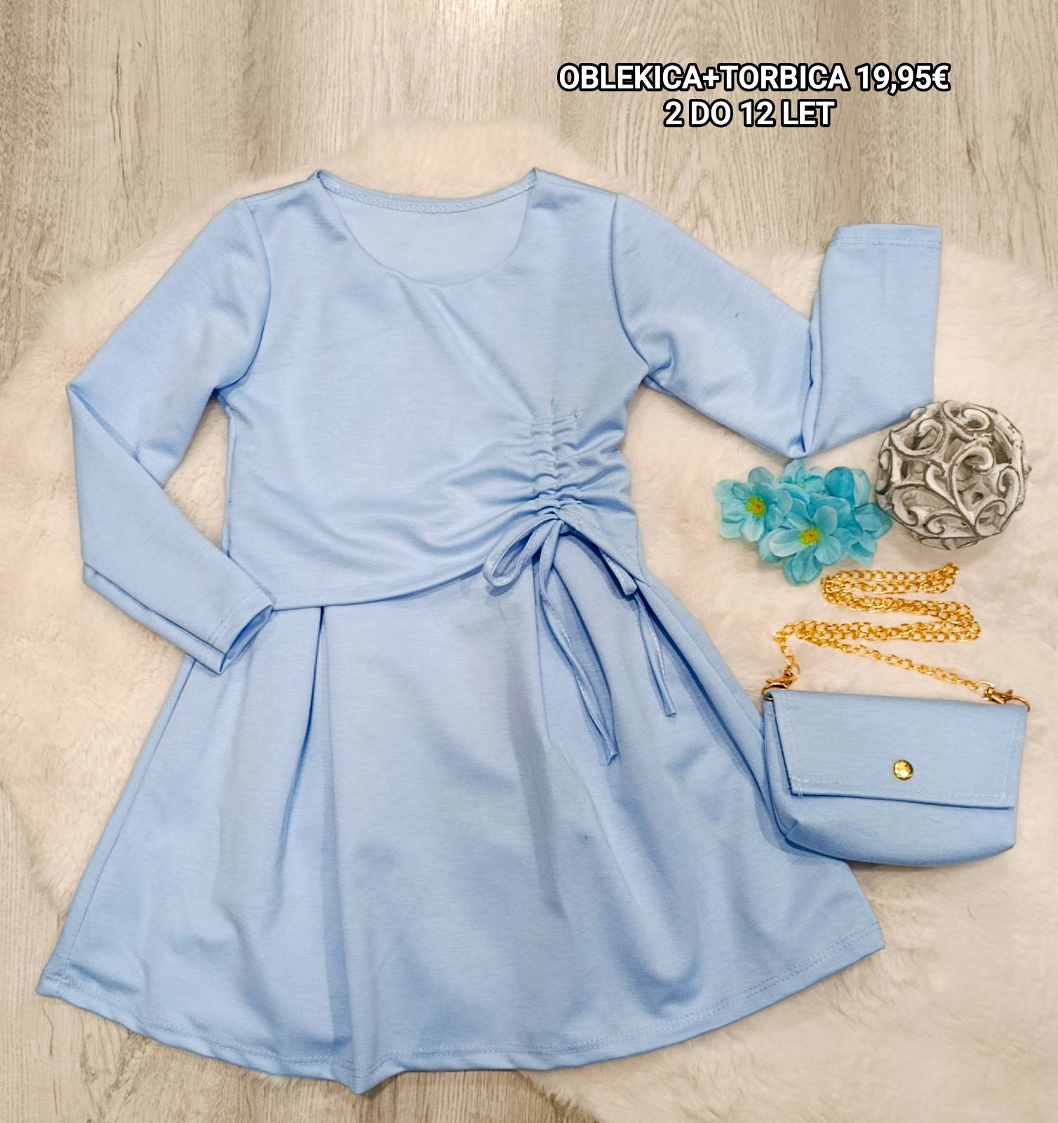 Oblekica+torbica (vrvica 2-12let)