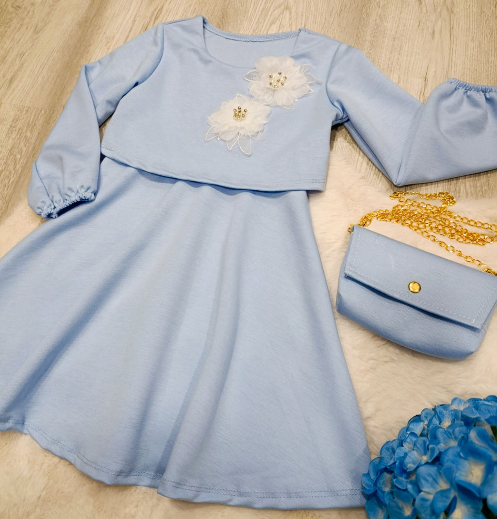 Oblekica+torbica(rožica 2-12let)